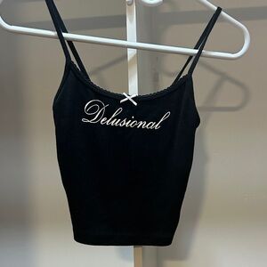 Garage Black Delusional Spaghetti Strap Camisole
